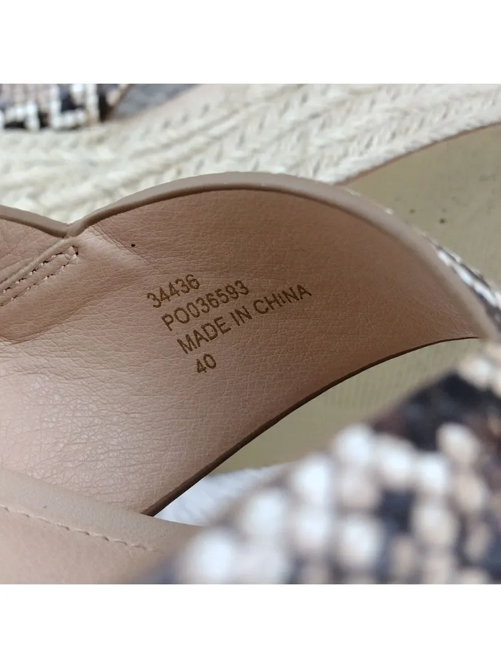 Office London Brown Snakeskin Open Toe Slingback Platform Espadrille Sandal Shoe